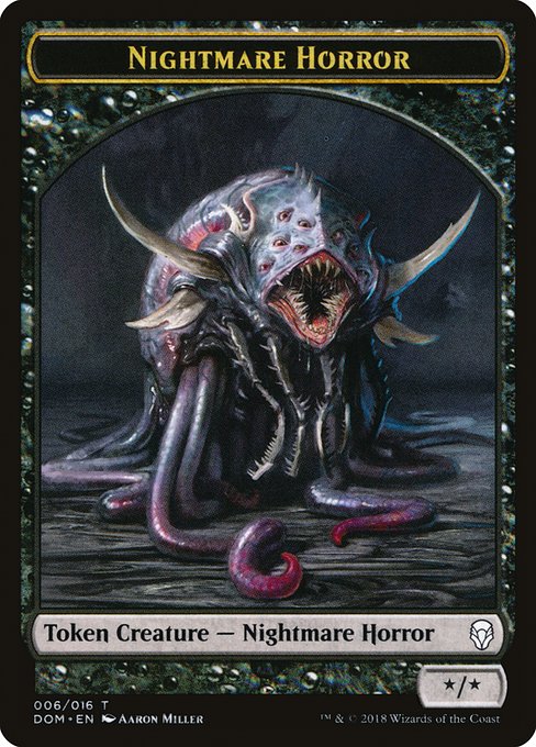 Nightmare Horror - Dominaria Tokens