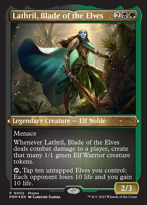 Lathril, Blade of the Elves - Resale Promos - Etched Foil