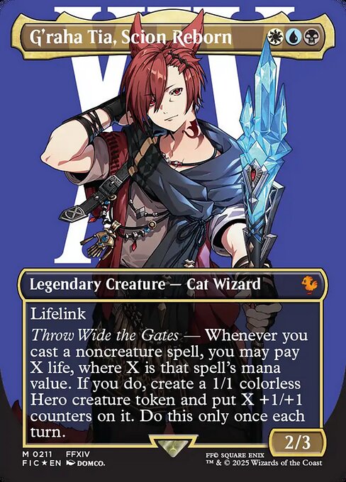 G'raha Tia, Scion Reborn - Final Fantasy Commander - Surge Foil, Borderless