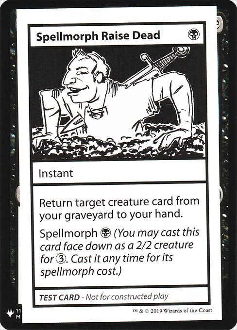 Spellmorph Raise Dead - Mystery Booster Playtest Cards 2019