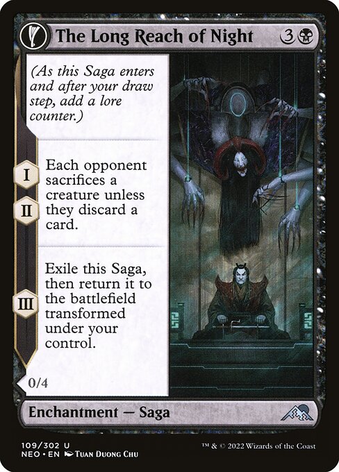 The Long Reach of Night // Animus of Night's Reach - Kamigawa: Neon Dynasty