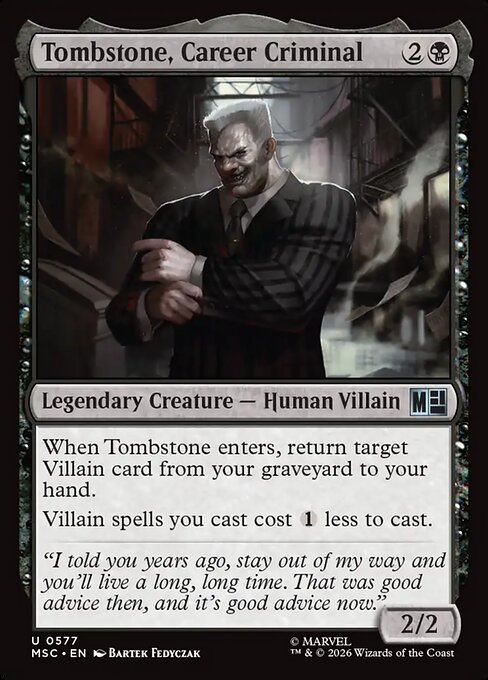 Tombstone, Career Criminal - Marvel Super Heroes Commander