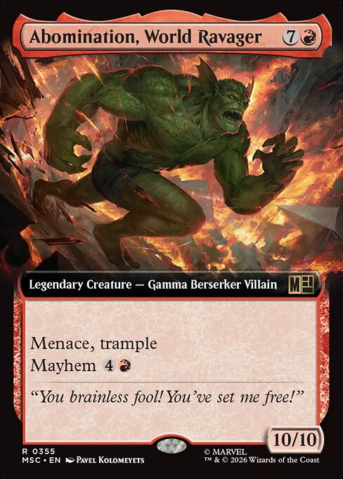 Abomination, World Ravager - Marvel Super Heroes Commander - Extended Art