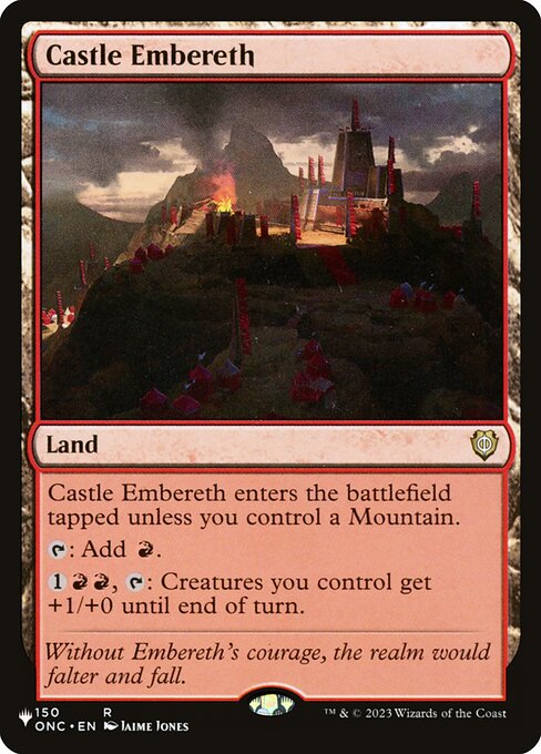 Castle Embereth - The List