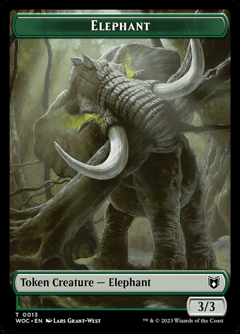 Elephant - Wilds of Eldraine Commander Tokens