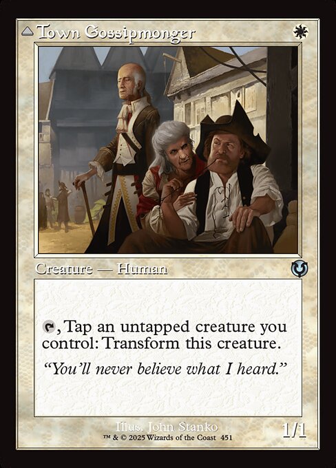 Town Gossipmonger // Incited Rabble - Innistrad Remastered - Retro