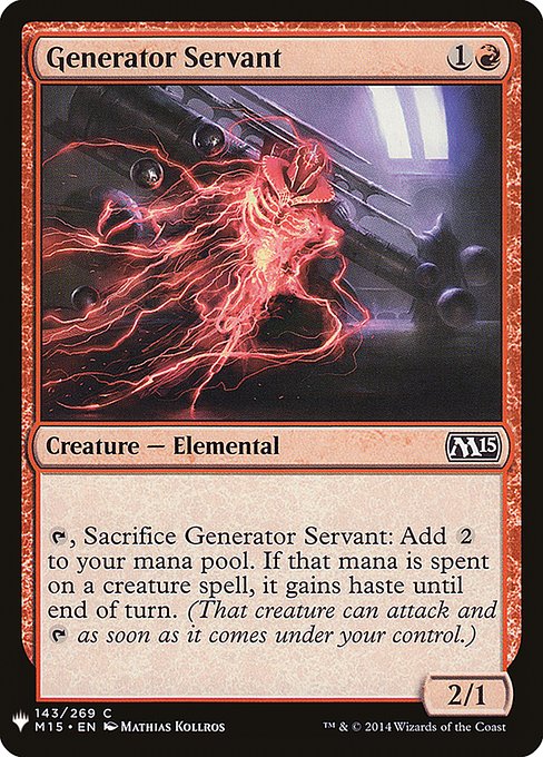 Generator Servant - The List