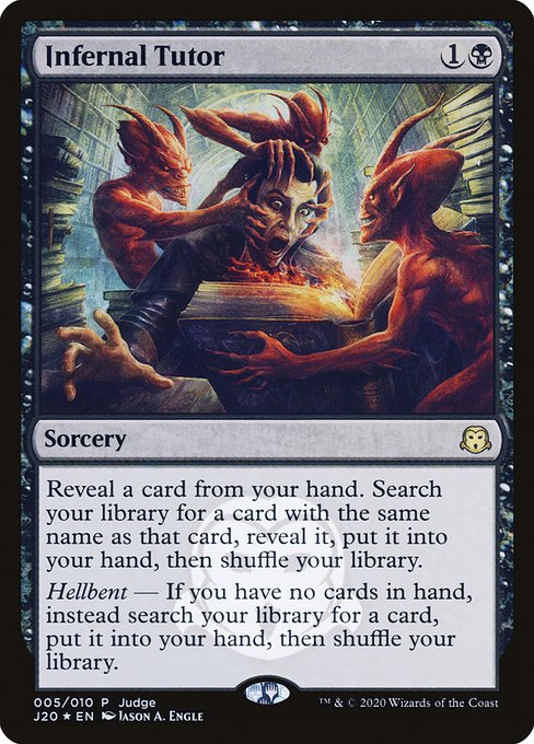 Infernal Tutor - Judge Gift Cards 2020 - Promo Foil