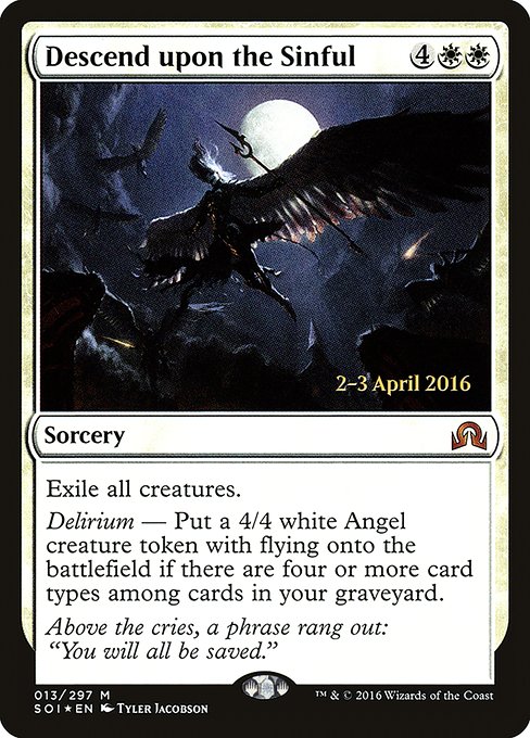 Descend upon the Sinful - Shadows over Innistrad Promos - Promo Foil