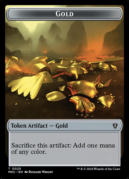 Gold - Murders at Karlov Manor Commander Tokens