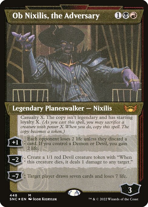 Ob Nixilis, the Adversary - Streets of New Capenna - Etched Foil