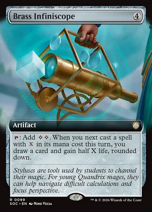 Brass Infiniscope - Secrets of Strixhaven Commander - Extended Art
