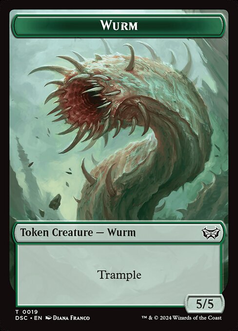 Wurm - Duskmourn: House of Horror Commander Tokens