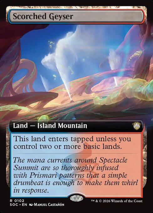 Scorched Geyser - Secrets of Strixhaven Commander - Extended Art
