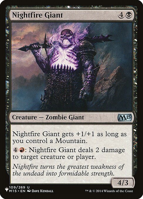 Nightfire Giant - The List