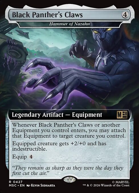 Black Panther's Claws (Hammer of Nazahn) - Marvel Super Heroes Commander - Extended Art