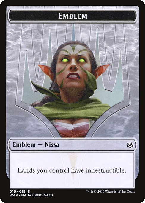 Nissa, Who Shakes the World Emblem - War of the Spark Tokens