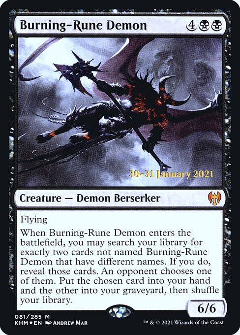 Burning-Rune Demon - Kaldheim Promos - Promo Foil