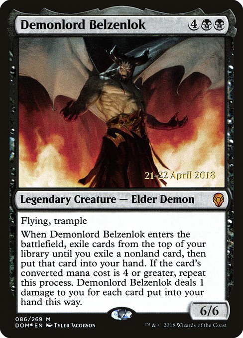 Demonlord Belzenlok - Dominaria Promos - Promo Foil