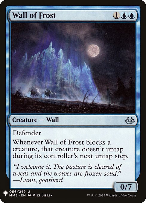 Wall of Frost - The List