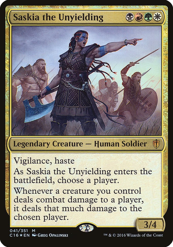 Saskia the Unyielding - Commander 2016 Oversized - Promo Foil