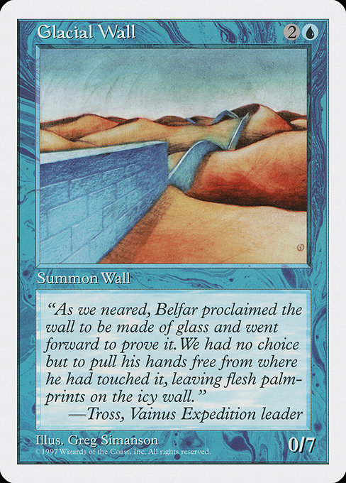 Glacial Wall - Fifth Edition