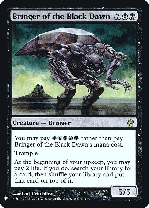 Bringer of the Black Dawn - The List