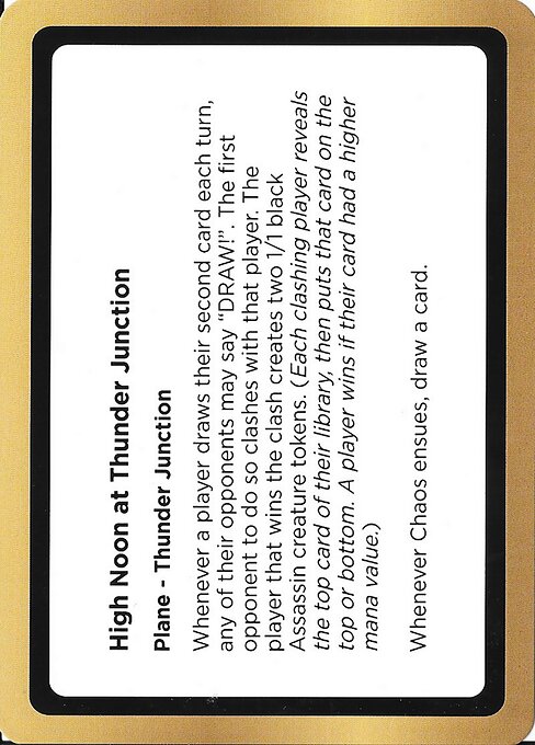 High Noon At Thunder Junction - Black Lotus Unknown Planechase