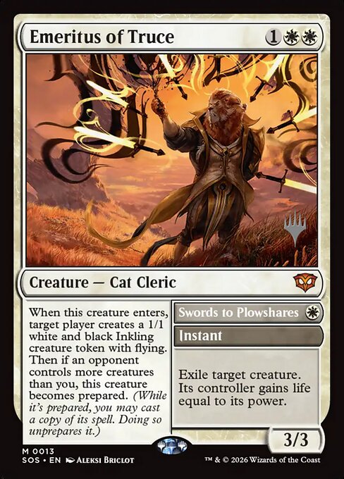 Emeritus of Truce // Swords to Plowshares - Secrets of Strixhaven Promos