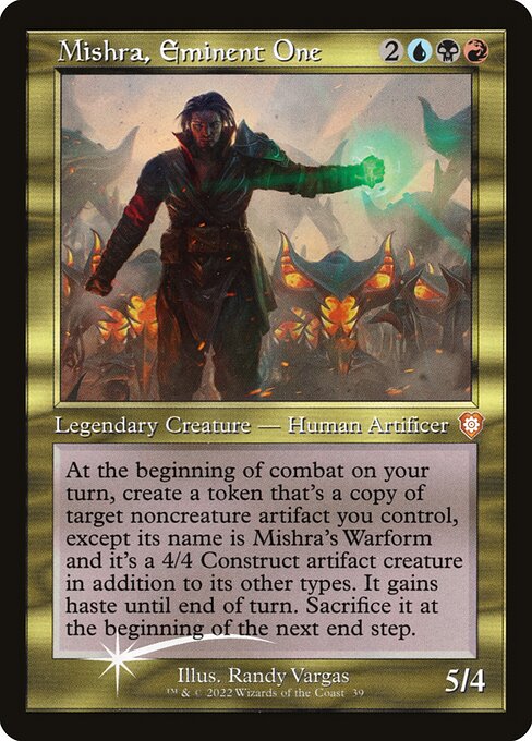 Mishra, Eminent One - The Brothers' War Commander - Etched Foil, Retro