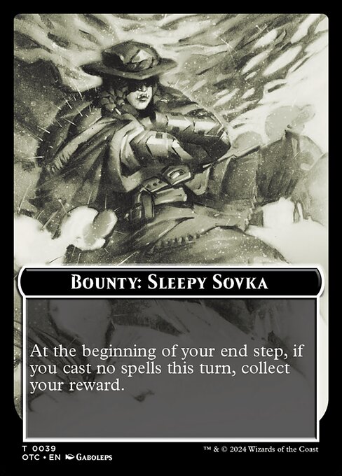 Bounty: Sleepy Sovka // Wanted! - Outlaws of Thunder Junction Commander Tokens