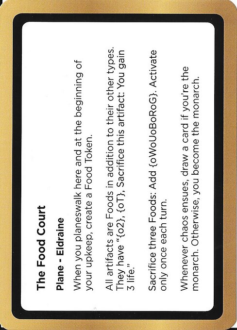 The Food Court - Black Lotus Unknown Planechase