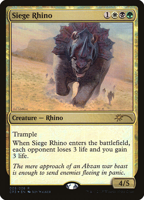 Siege Rhino - Magic Origins Clash Pack - Promo Foil