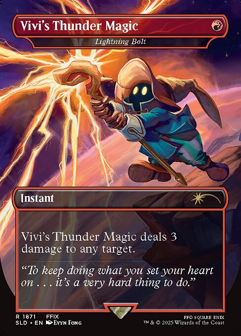 Vivi's Thunder Magic (Lightning Bolt) - Secret Lair Drop