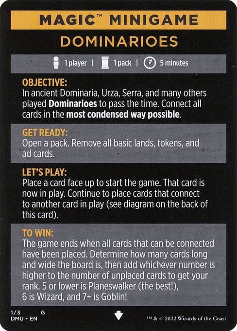 Dominarioes // Dominarioes (cont'd) - Dominaria United Minigames