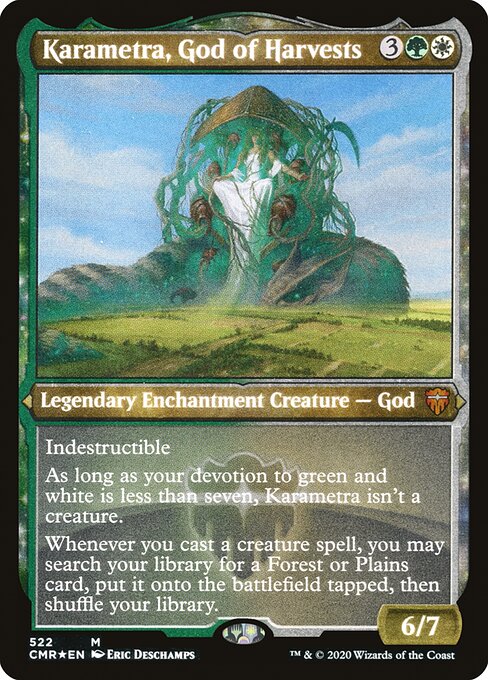 Karametra, God of Harvests - Commander Legends - Etched Foil