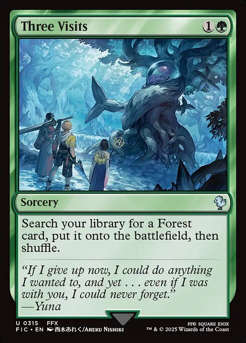 Three Visits - Final Fantasy Commander - Surge Foil
