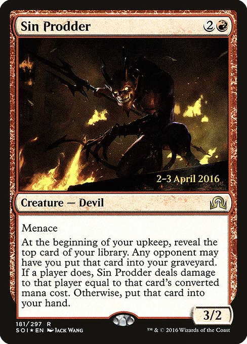 Sin Prodder - Shadows over Innistrad Promos - Promo Foil