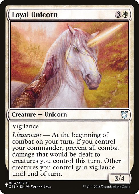 Loyal Unicorn - The List