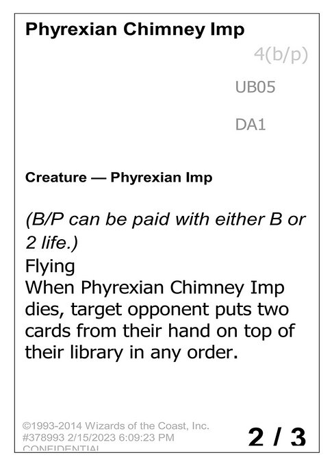 Phyrexian Chimney Imp - Unknown Event