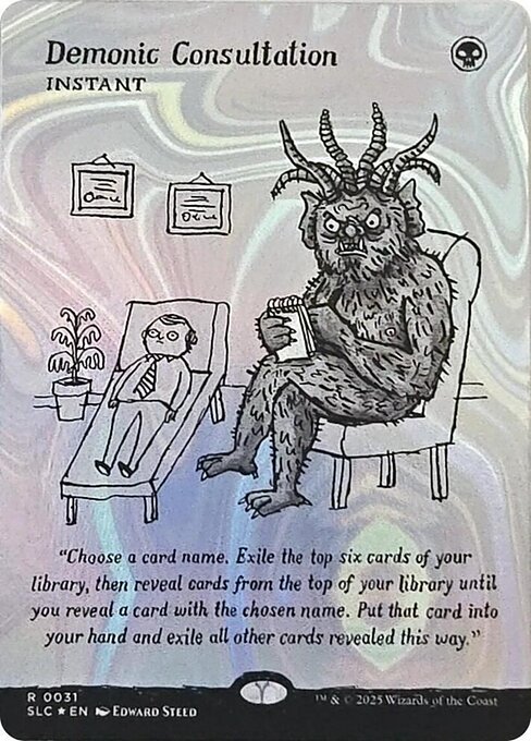Demonic Consultation - Secret Lair Countdown - Halo Foil, Borderless