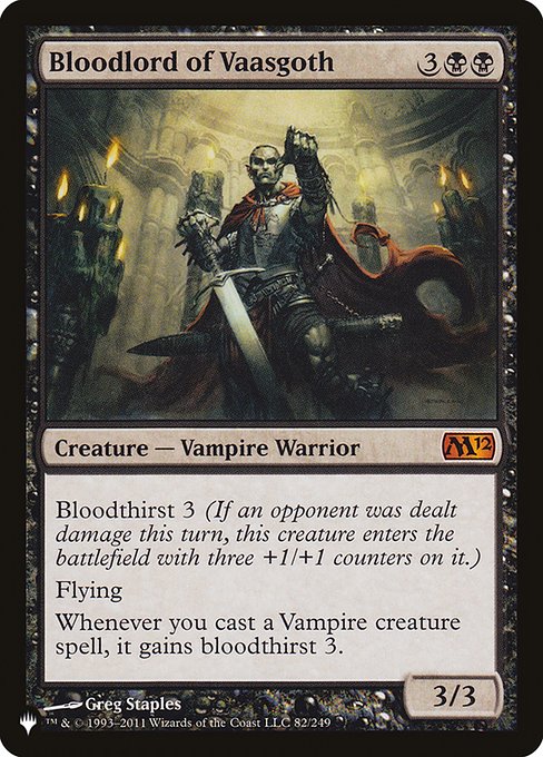 Bloodlord of Vaasgoth - The List