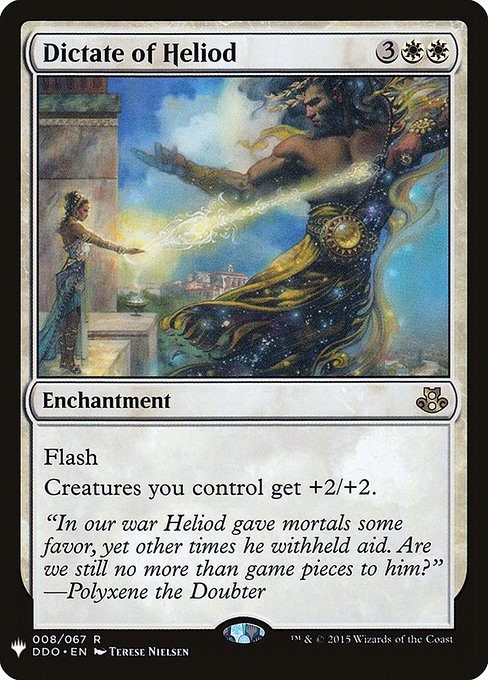 Dictate of Heliod - The List