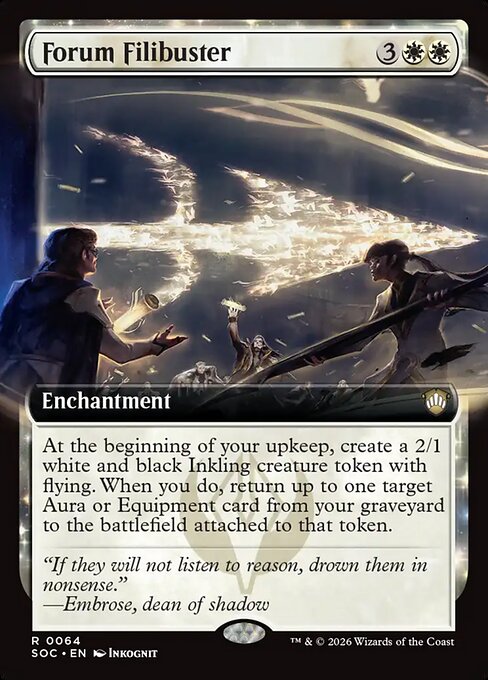 Forum Filibuster - Secrets of Strixhaven Commander - Extended Art
