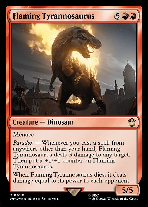 Flaming Tyrannosaurus - Doctor Who - Surge Foil