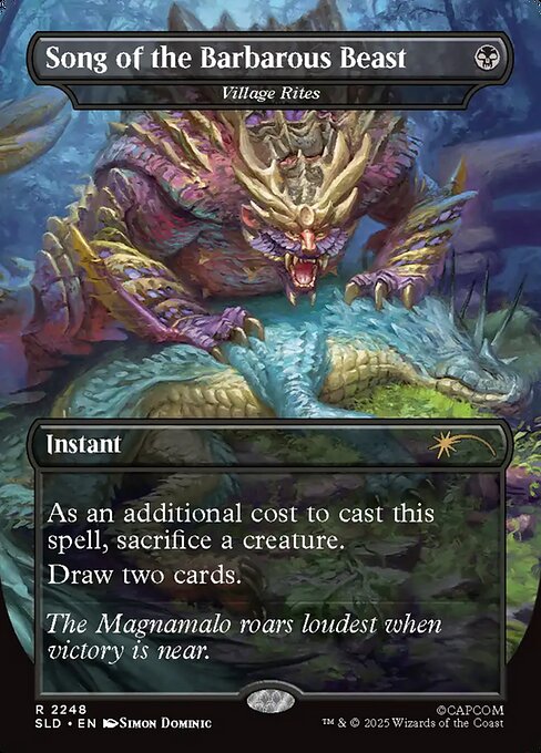 Song of the Barbarous Beast (Village Rites) - Secret Lair Drop - Borderless