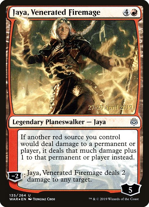 Jaya, Venerated Firemage - War of the Spark Promos