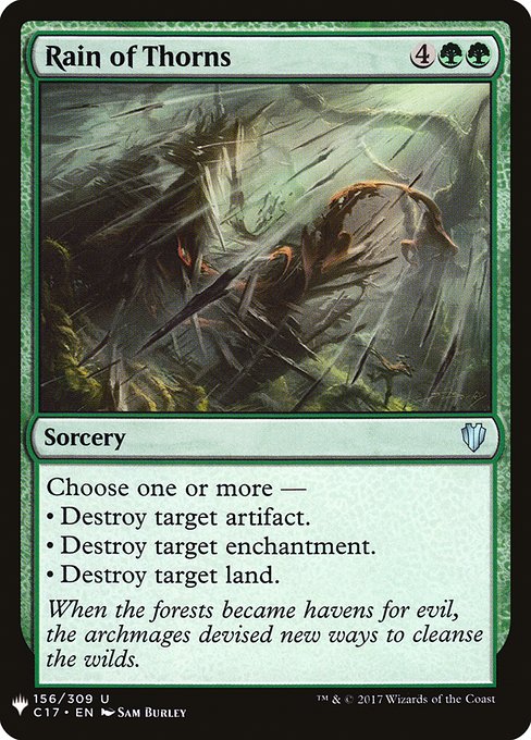 Rain of Thorns - The List