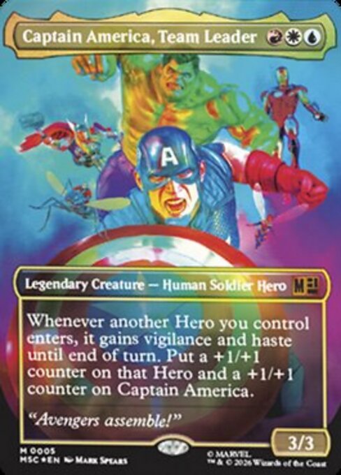 Captain America, Team Leader - Marvel Super Heroes Commander - Borderless