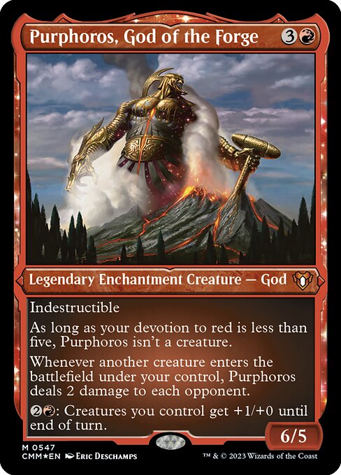 Purphoros, God of the Forge - Commander Masters - Etched Foil